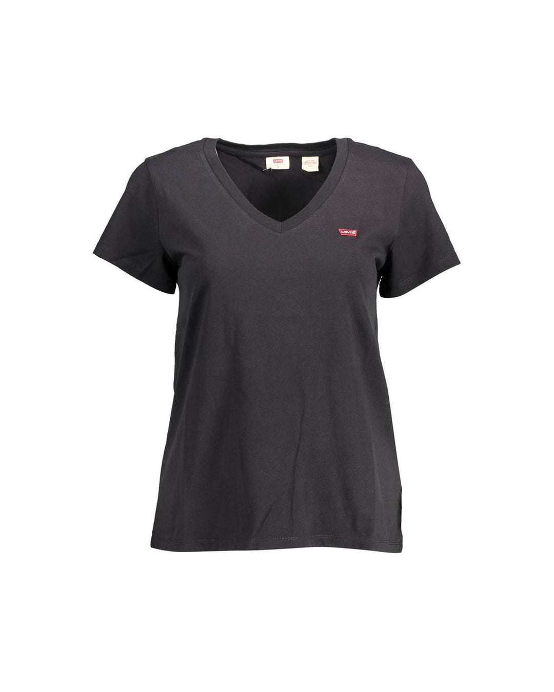 Levi's Women's Chic V-Neck Cotton Tee with Emblematic Appeal - XS