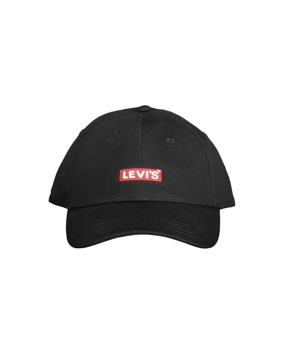 Levi's Men's Chic Embroidered Visor Cap in Elegant Black - One Size