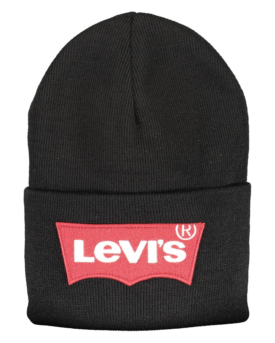 Levi's Men's Sleek Black Acrylic Logo Cap - One Size