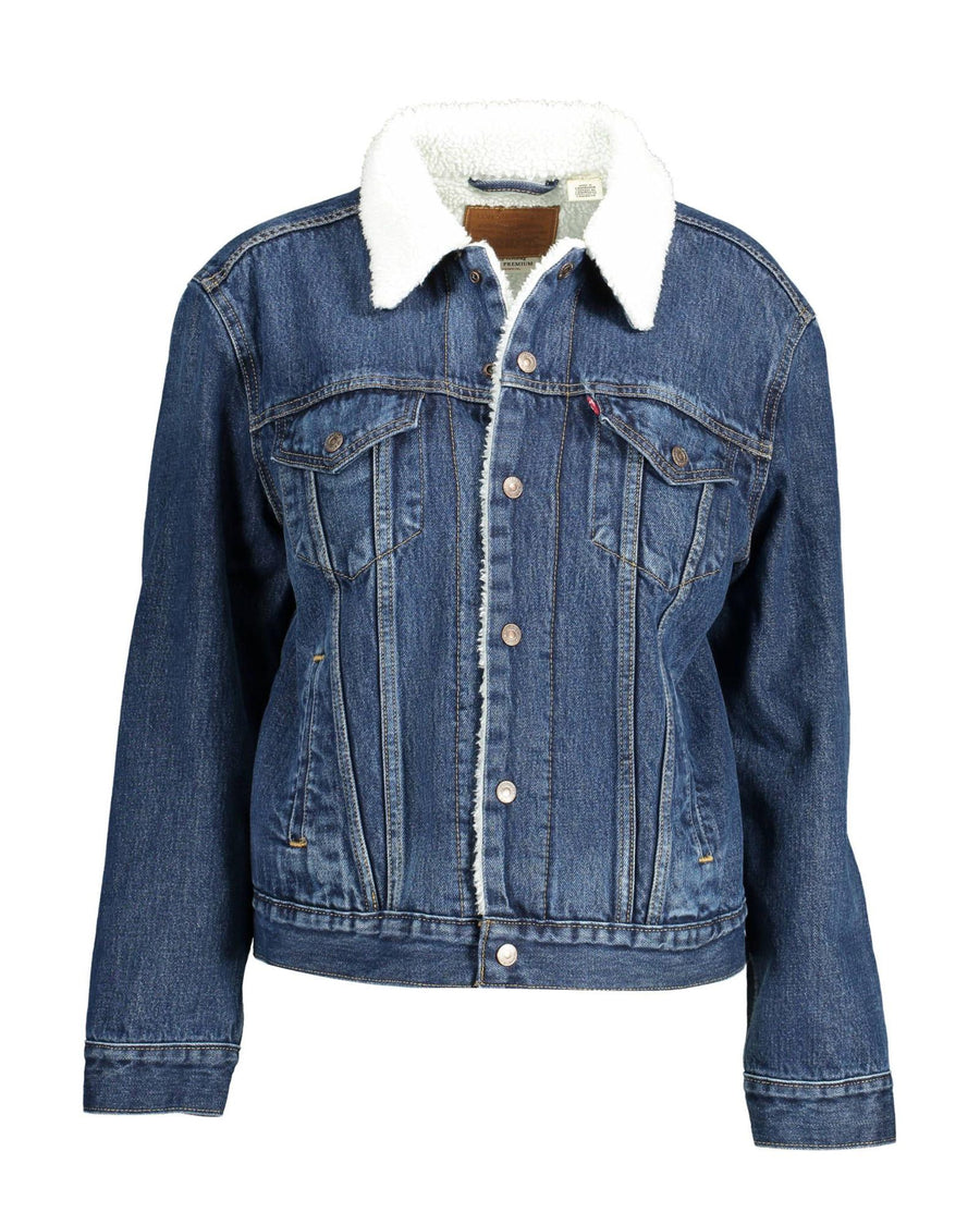 Levi's Women's Blue Cotton Jackets & Coat - S
