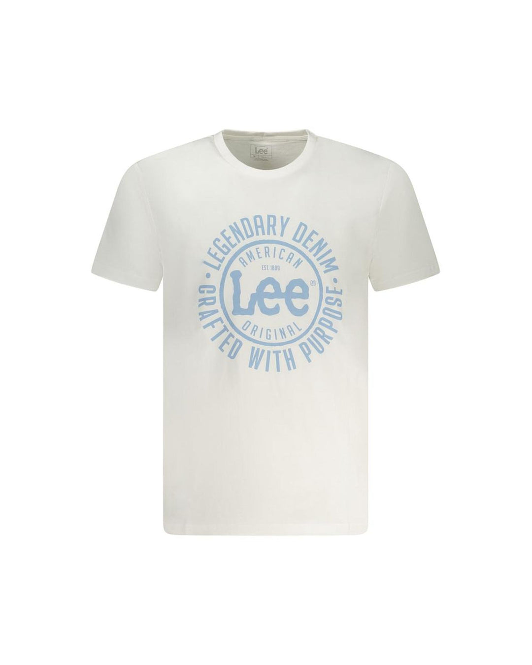 Lee Men's White Cotton  T-Shirt - 2XL