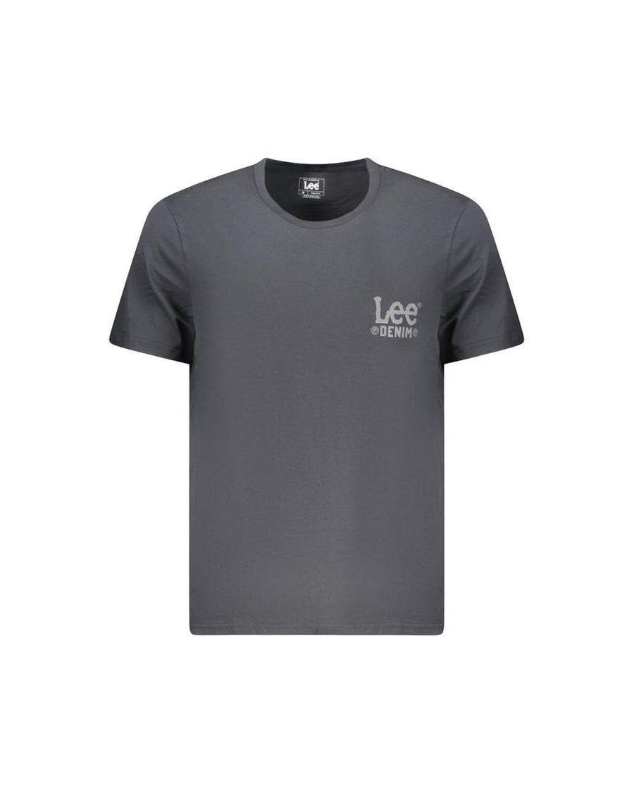 Lee Men's Black Cotton  T-Shirt - 2XL