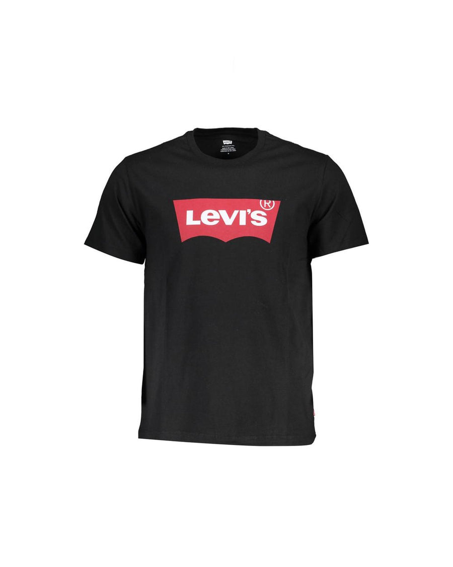 Levi's Men's Sleek Black Cotton Crew Neck Tee - XL
