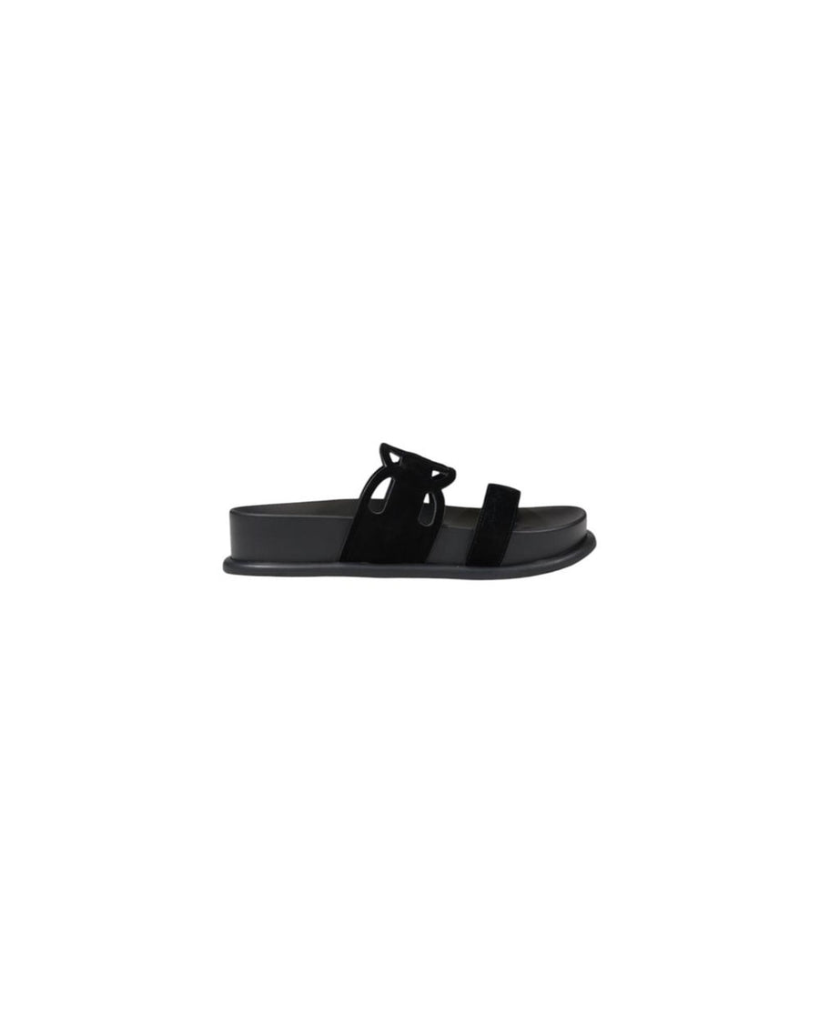 Liu Jo Women's Black Leather Sandal - 38 EU