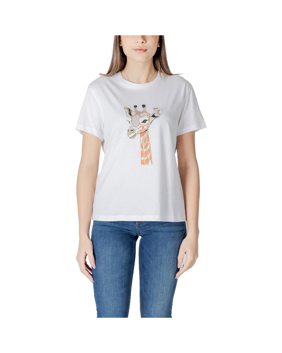 Liu Jo Women's White Cotton Tops & T-Shirt - 40 IT