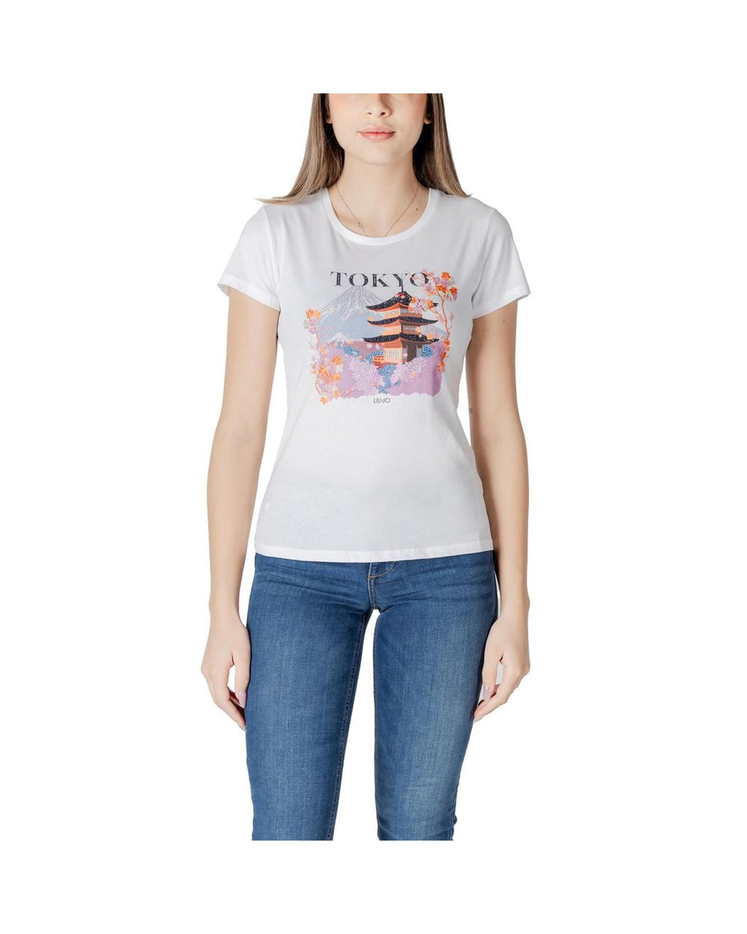 Liu Jo Women's White Cotton Tops & T-Shirt - 44 IT