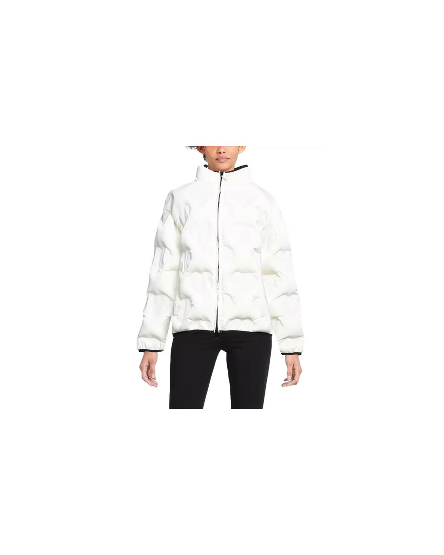 Love Moschino Polyester Down Jacket with Heart Decorations 42 IT Women