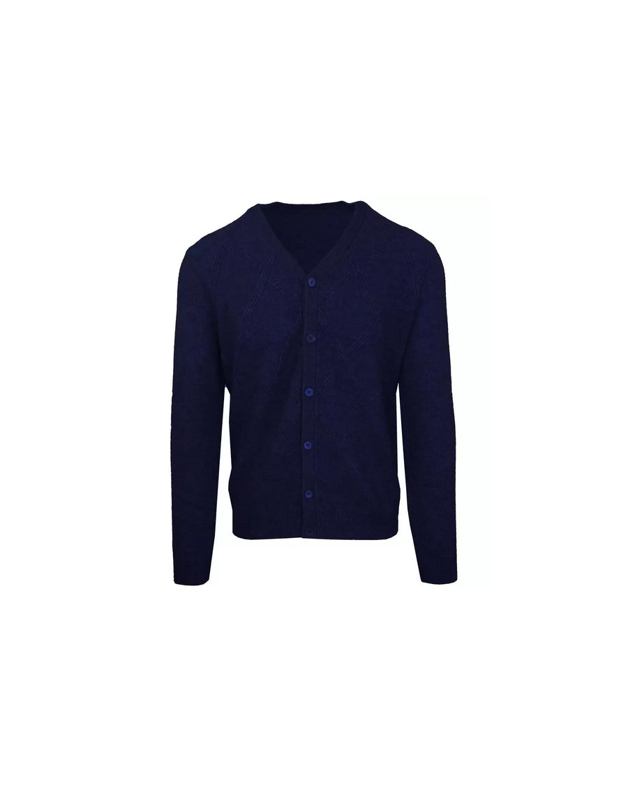 Malo Wool and Cashmere Cardigan with V-Neck and Button Closure L Men