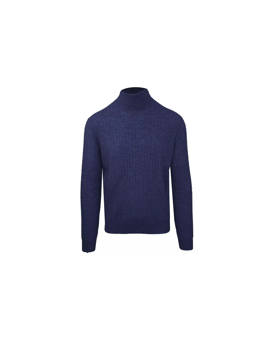 Malo Ribbed Wool and Cashmere Turtleneck XL Men