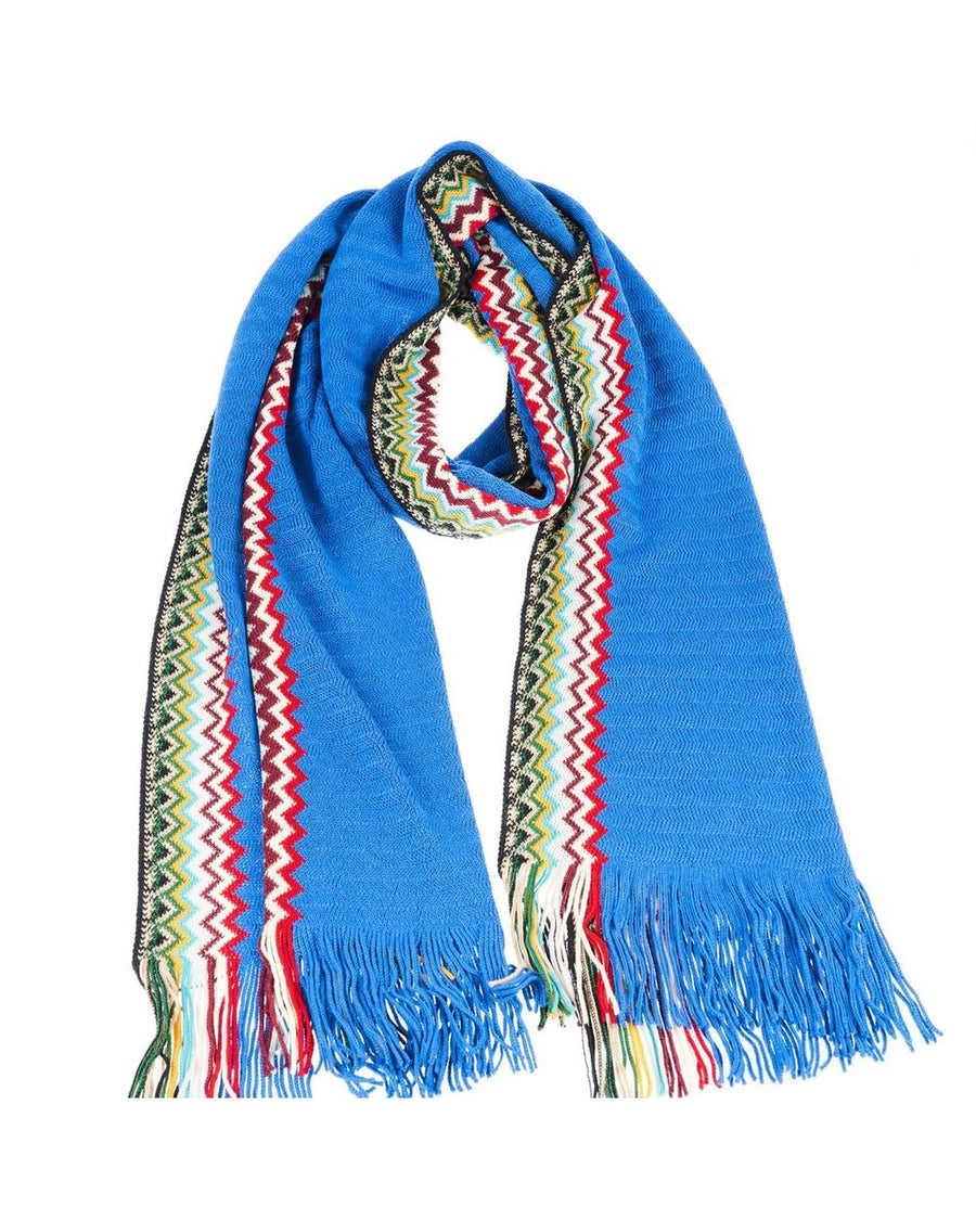 Missoni Men's Elegant Fringed Geometric Fantasy Scarf - One Size