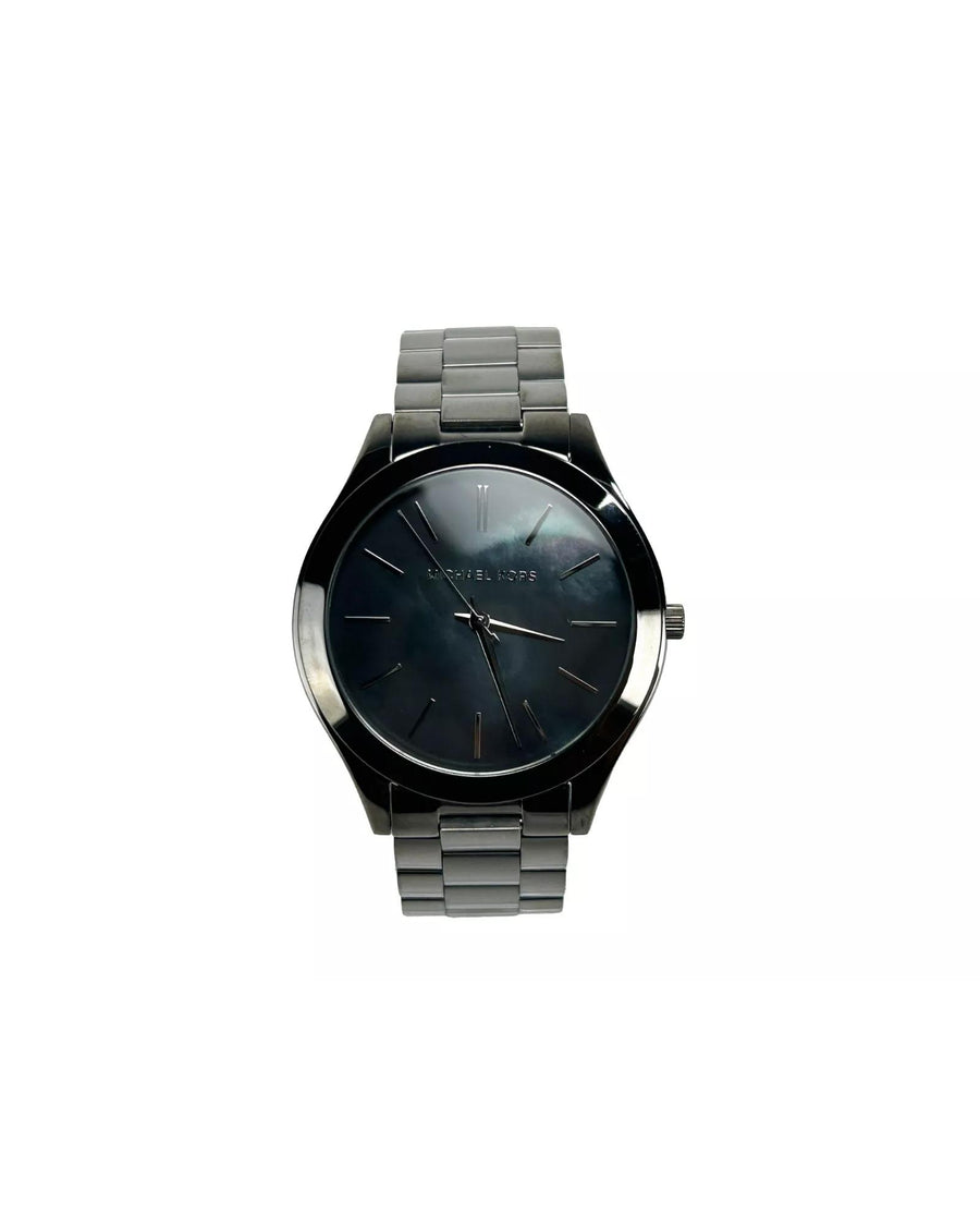 Michael Kors Unisex's Slim Runway Gun Metal Stainless Steel Watch MK3413 - One Size