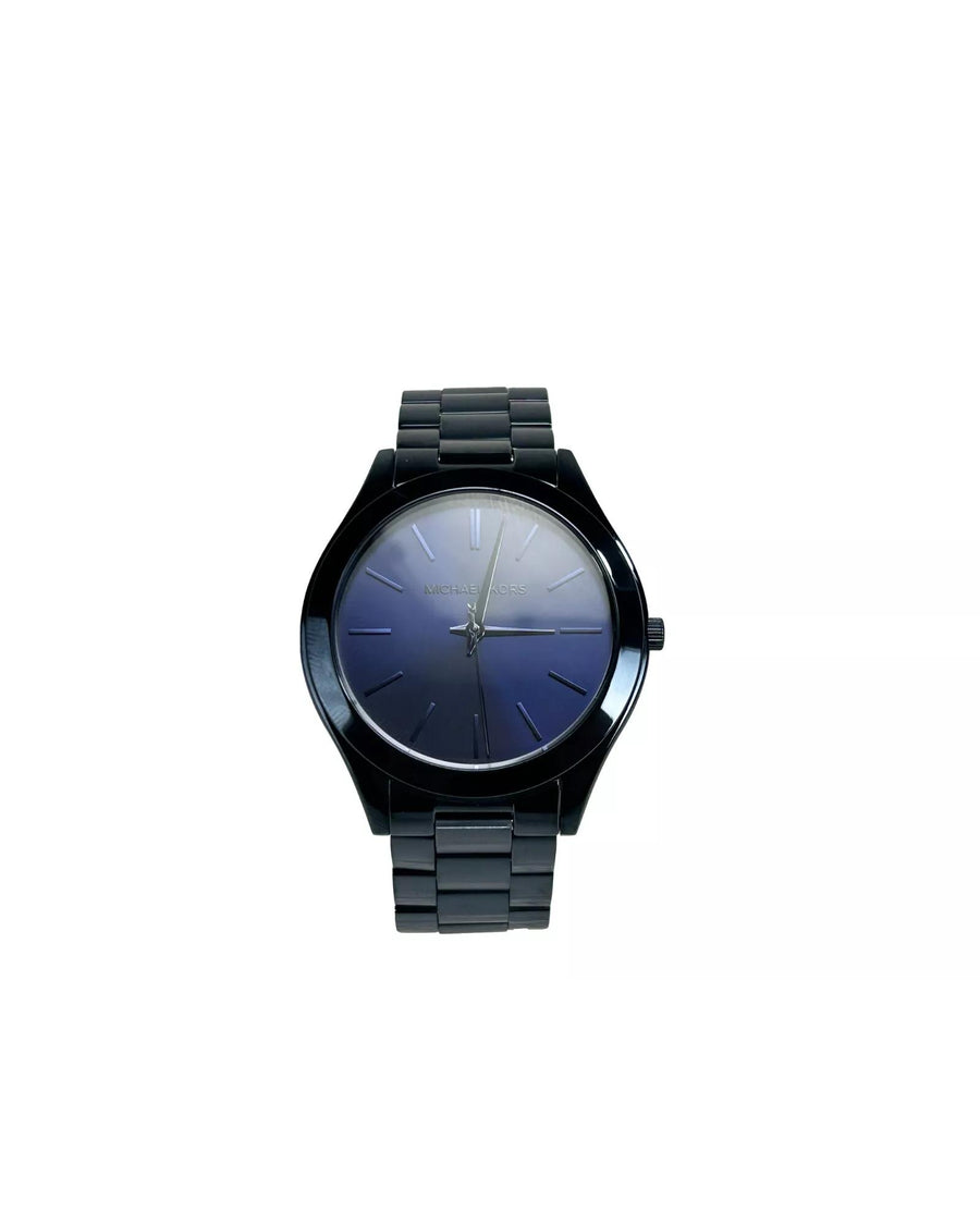 Michael Kors Unisex's Slim Runway Stainless Steel Watch MK3419 Blue - One Size