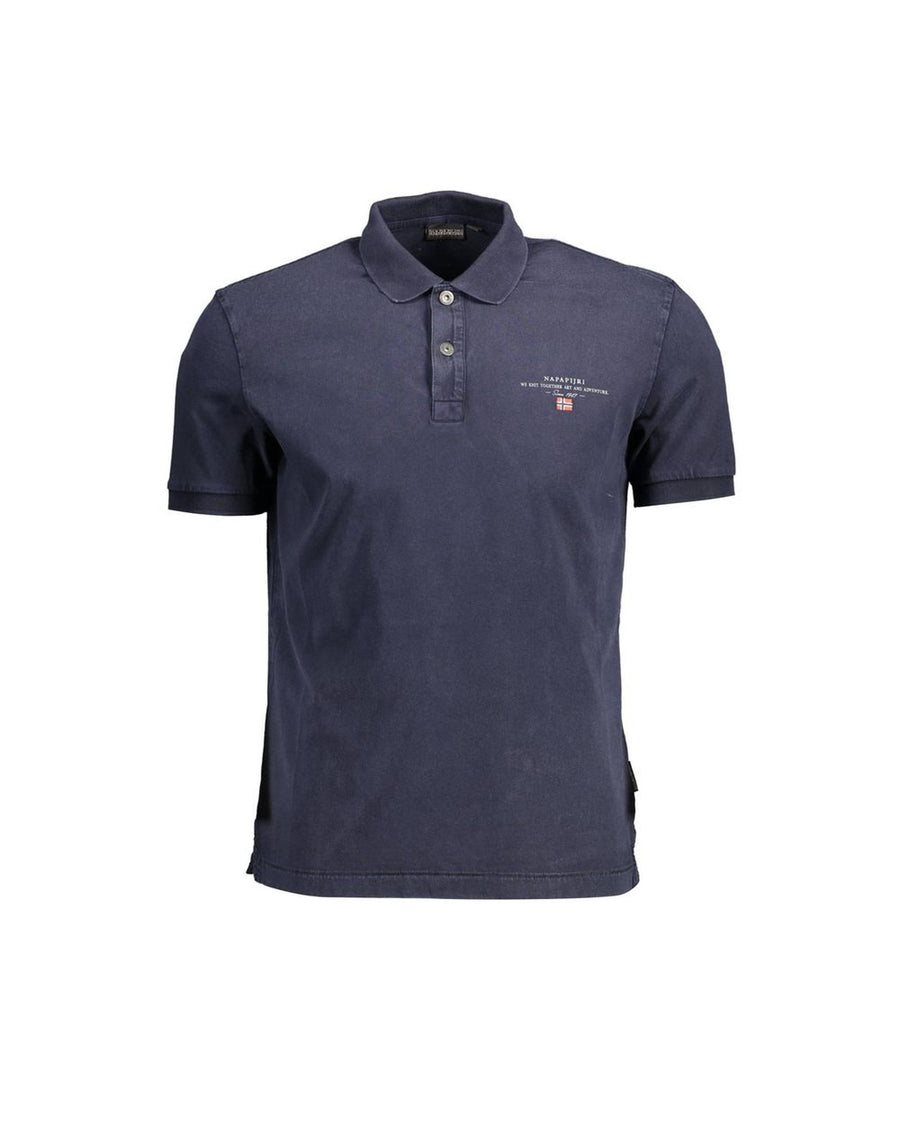 Napapijri Men's Blue Cotton Polo Shirt - L