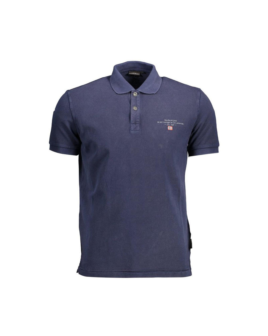 Napapijri Men's Blue Cotton Polo Shirt - L
