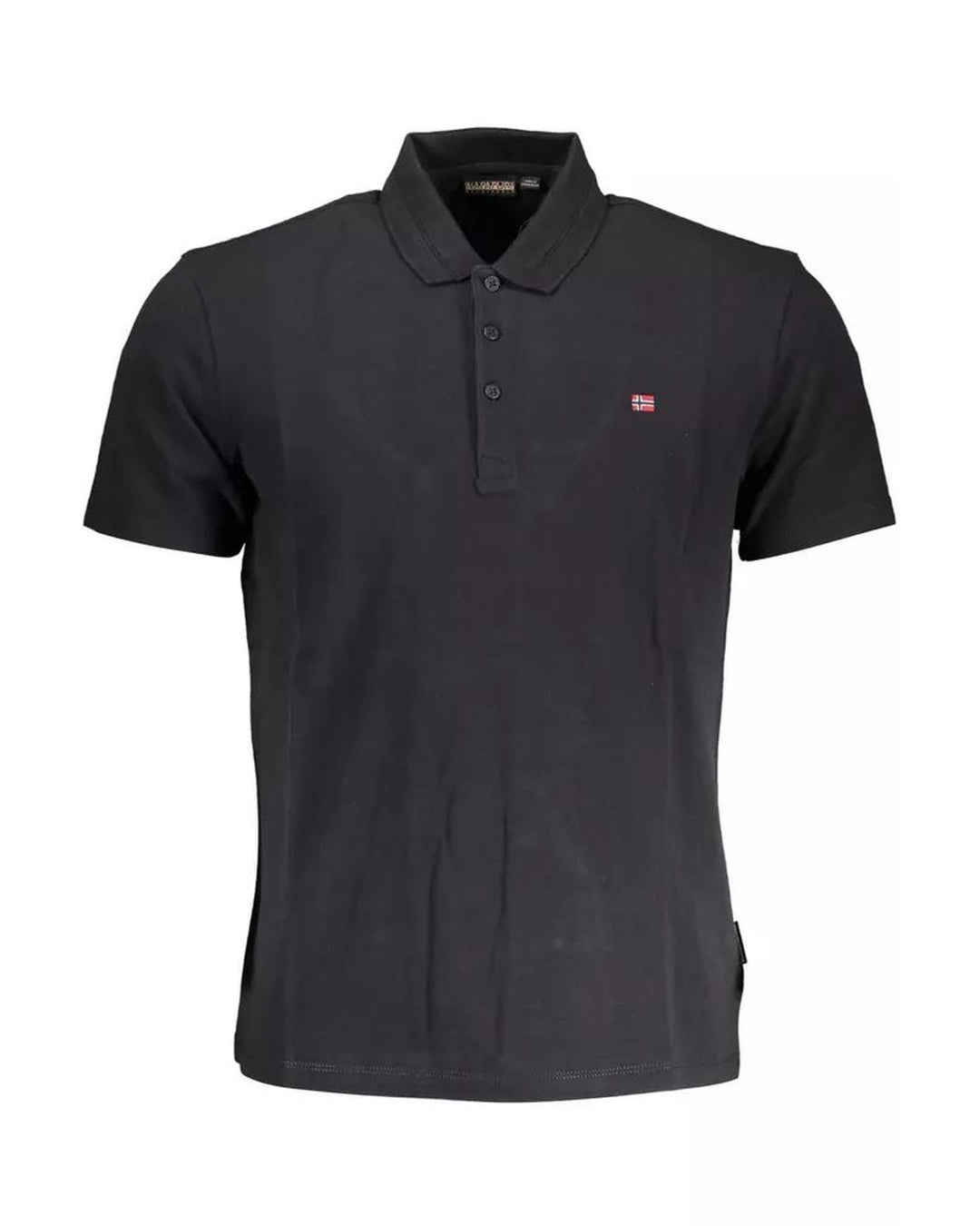 Napapijri Men's Black Cotton Polo Shirt - 2XL