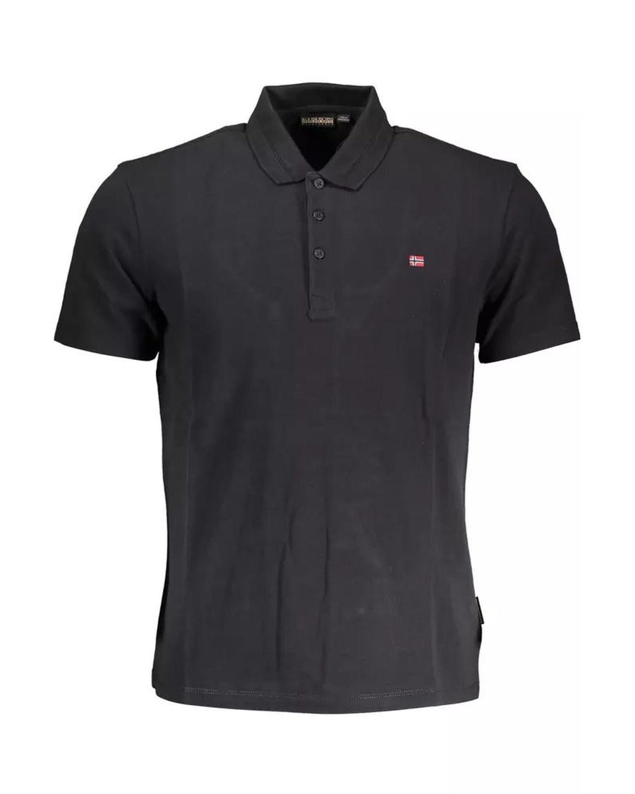 Napapijri Men's Black Cotton Polo Shirt - 2XL