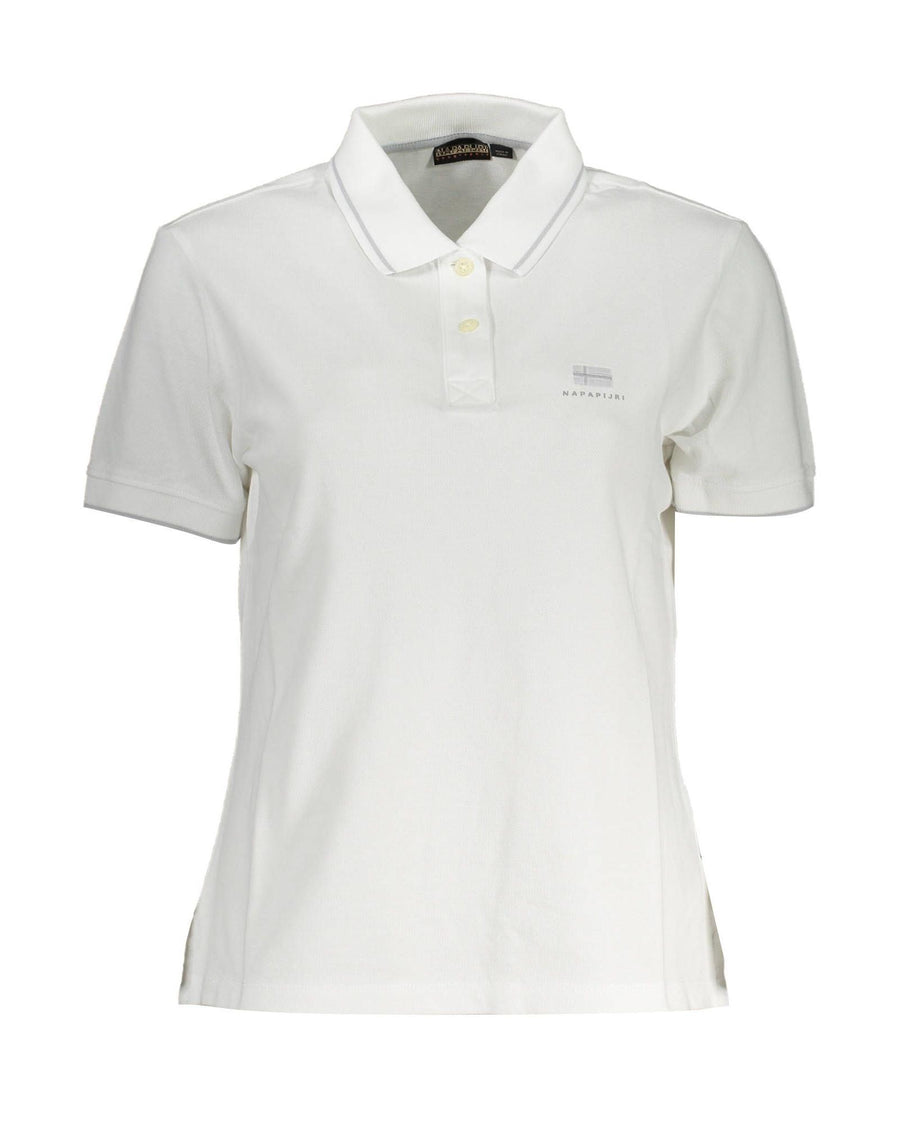 Napapijri Men's White Cotton Polo Shirt - XL