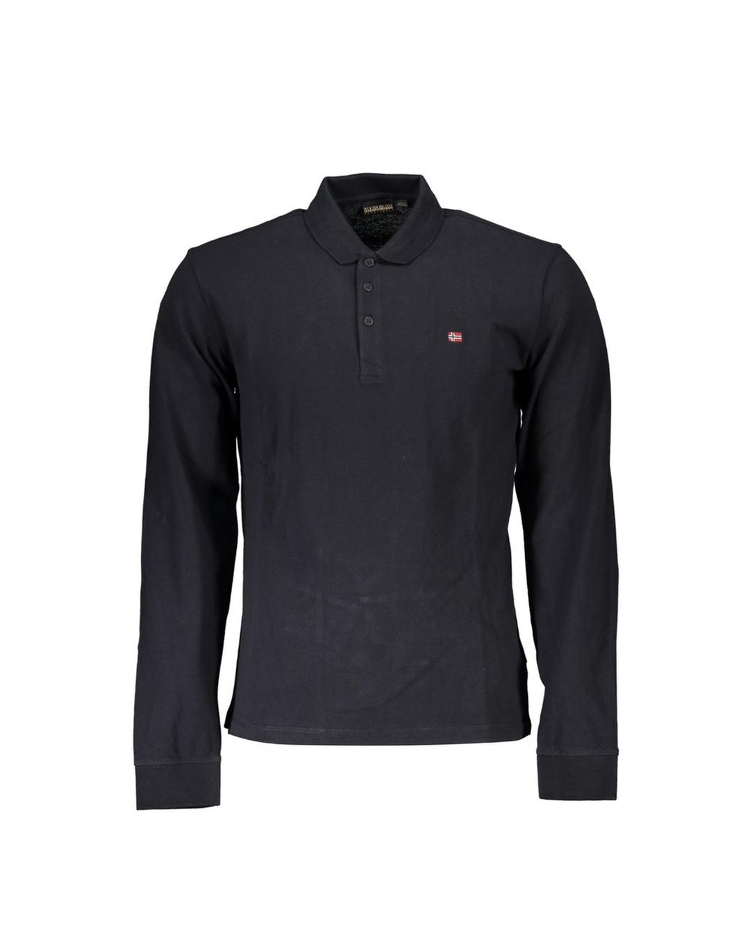 Napapijri Men's Black Cotton Polo Shirt - L