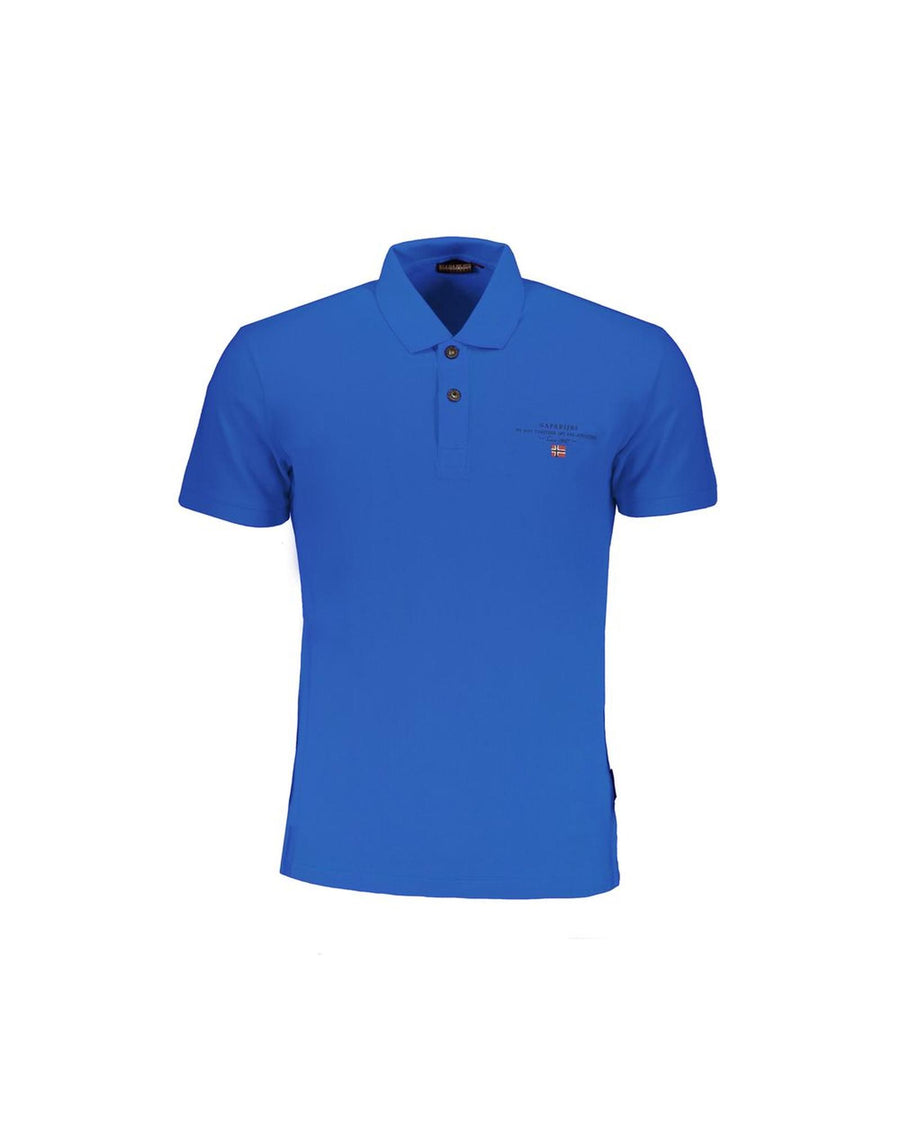 Napapijri Men's Blue Cotton Polo Shirt - XL