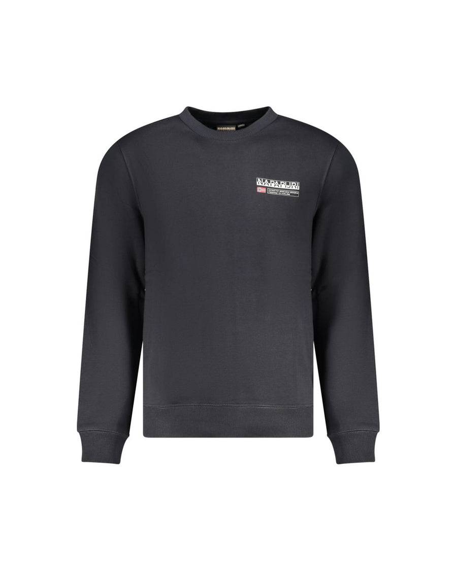 Napapijri Men's Black Cotton Sweater - 2XL