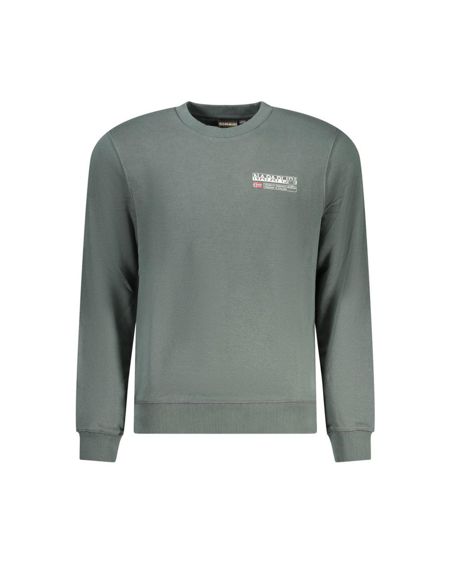 Napapijri Men's Green Cotton Sweater - 2XL