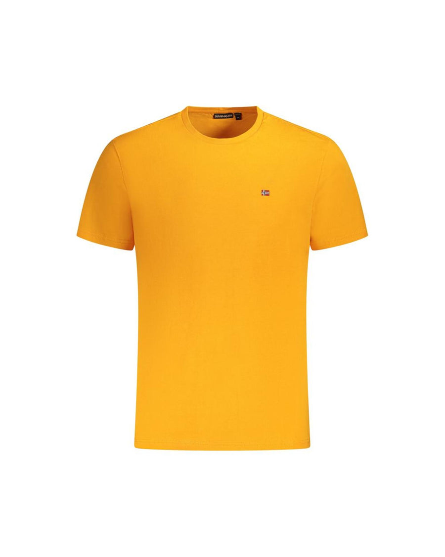 Napapijri Men's Orange Cotton  T-Shirt - L