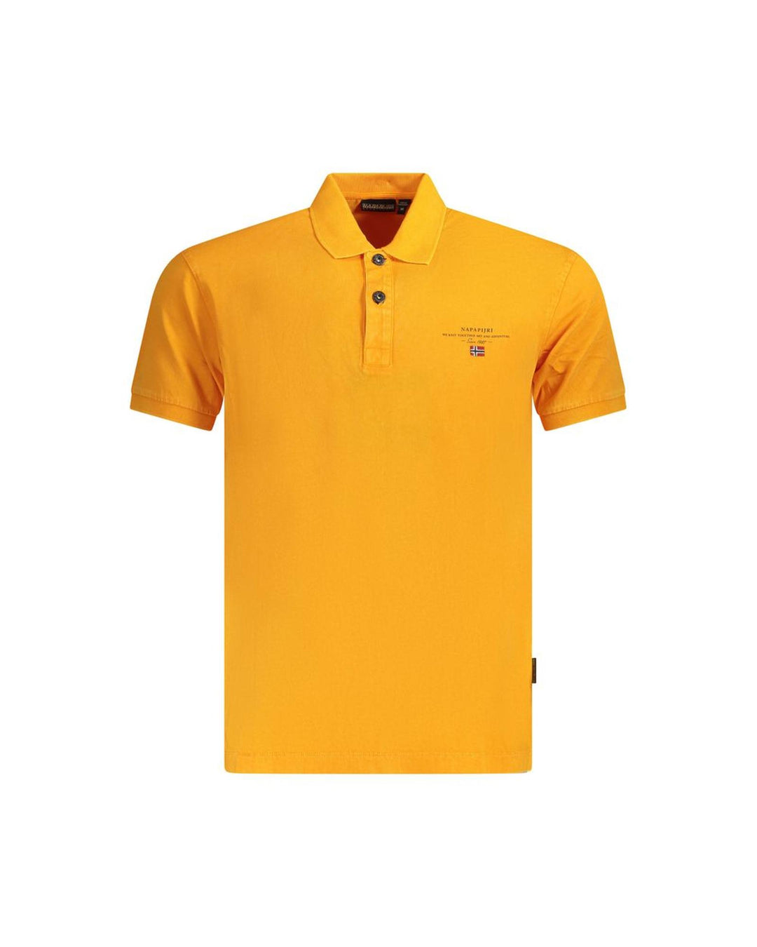 Napapijri Men's Orange Cotton  Polo Shirt - 2XL