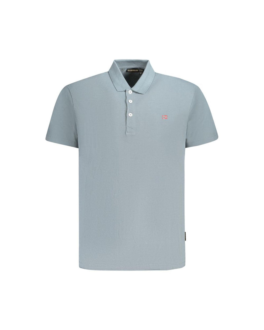 Napapijri Men's Gray Cotton  Polo Shirt - L