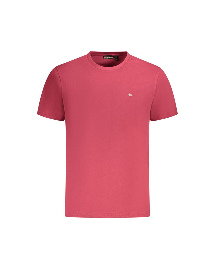Napapijri Men's Red Cotton  T-Shirt - S