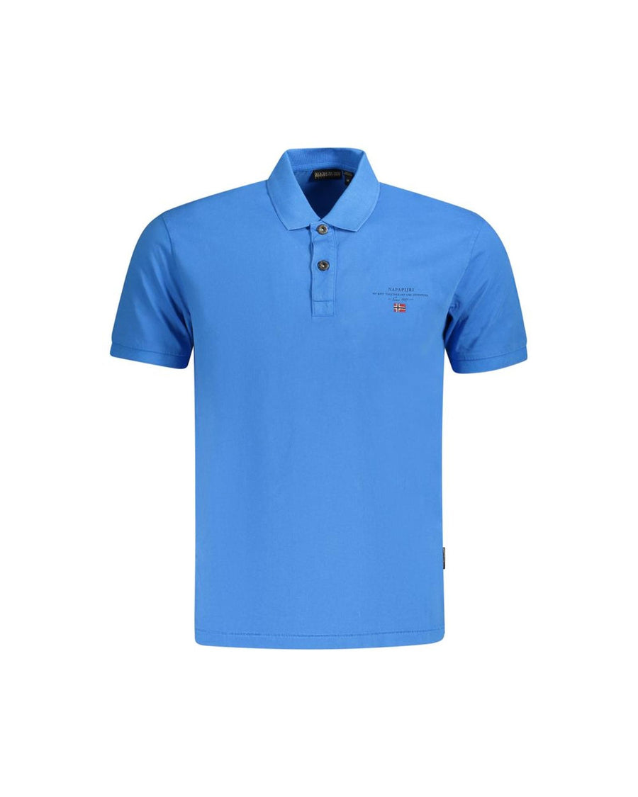 Napapijri Men's Blue Cotton  Polo Shirt - 2XL