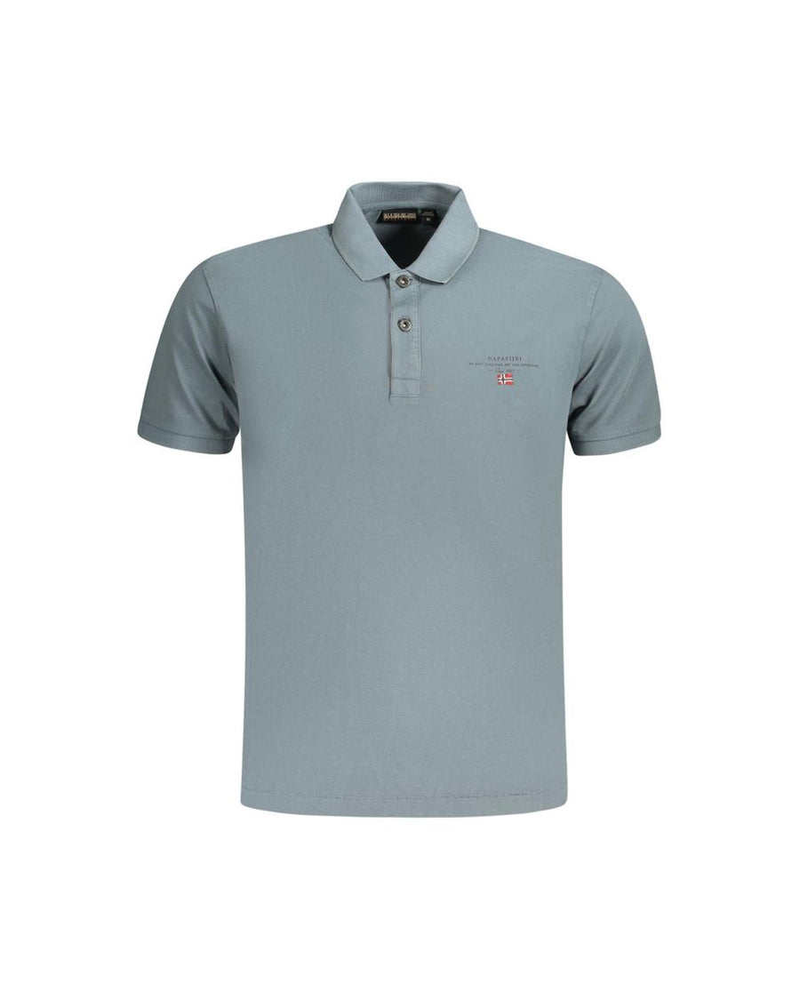 Napapijri Men's Gray Cotton  Polo Shirt - XL