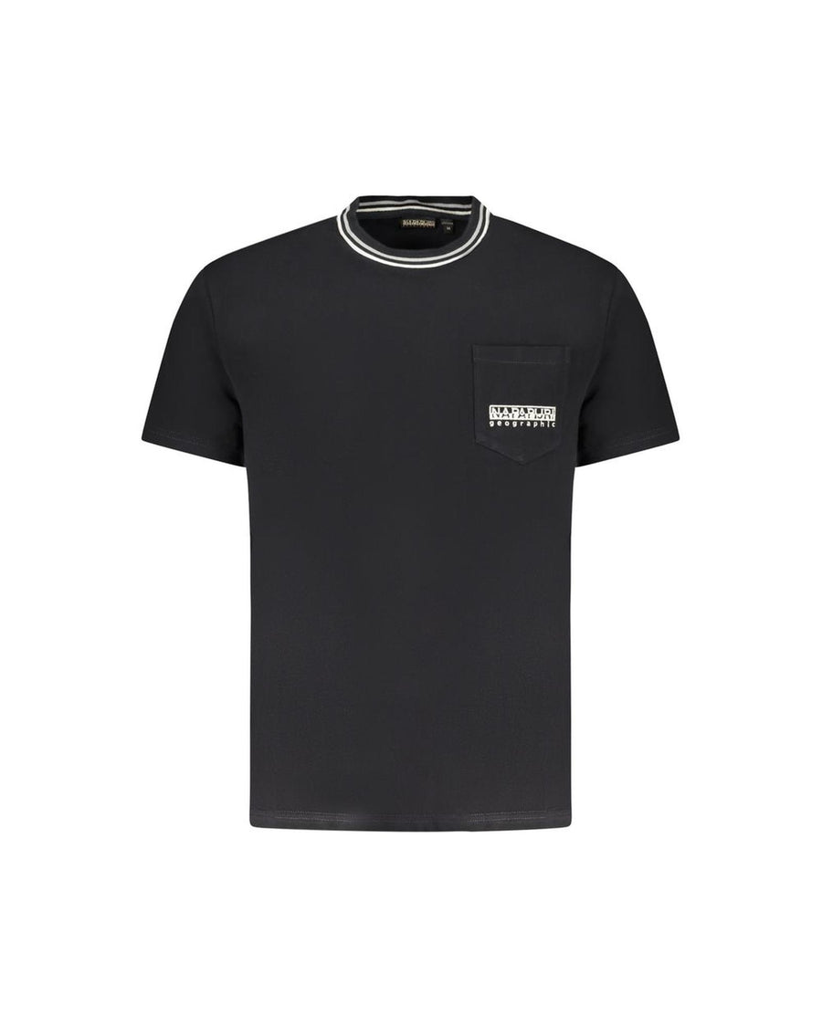 Napapijri Men's Black Cotton T-Shirt - S