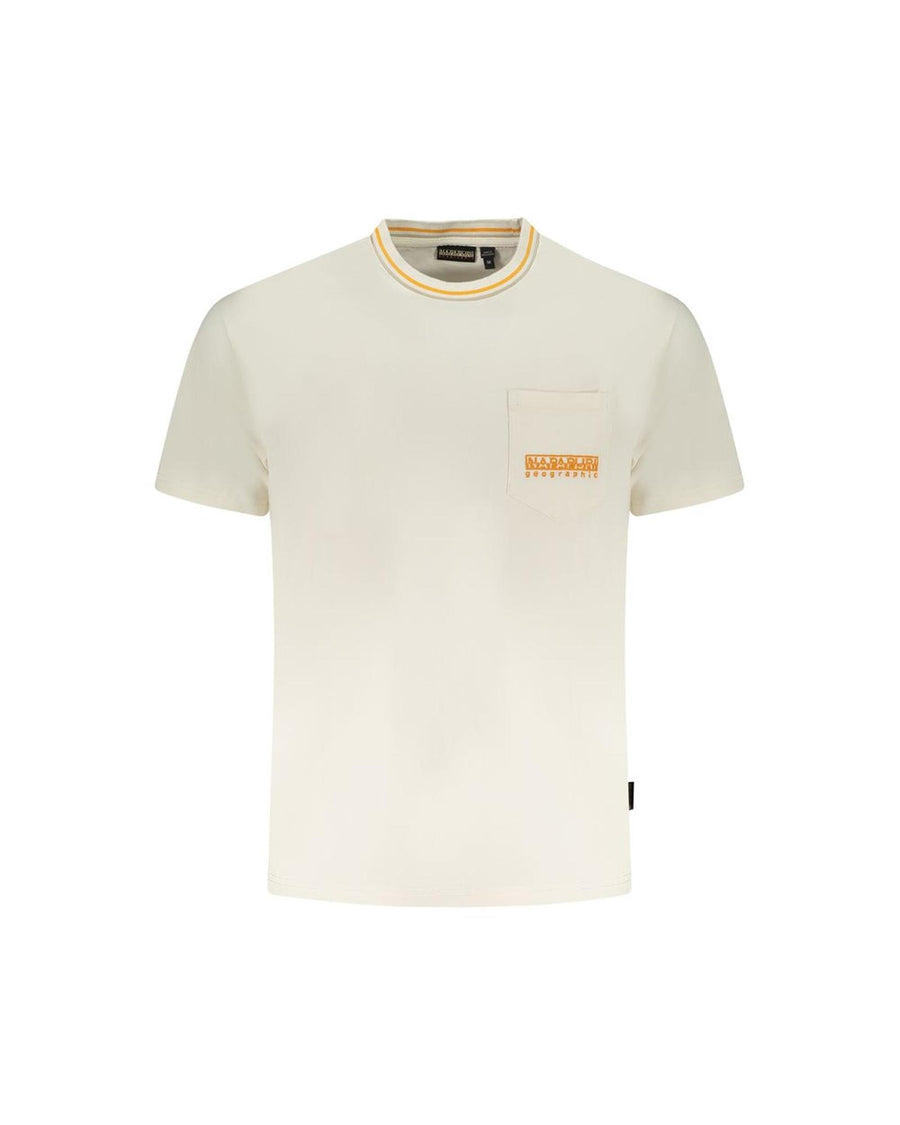 Napapijri Men's White Cotton T-Shirt - S