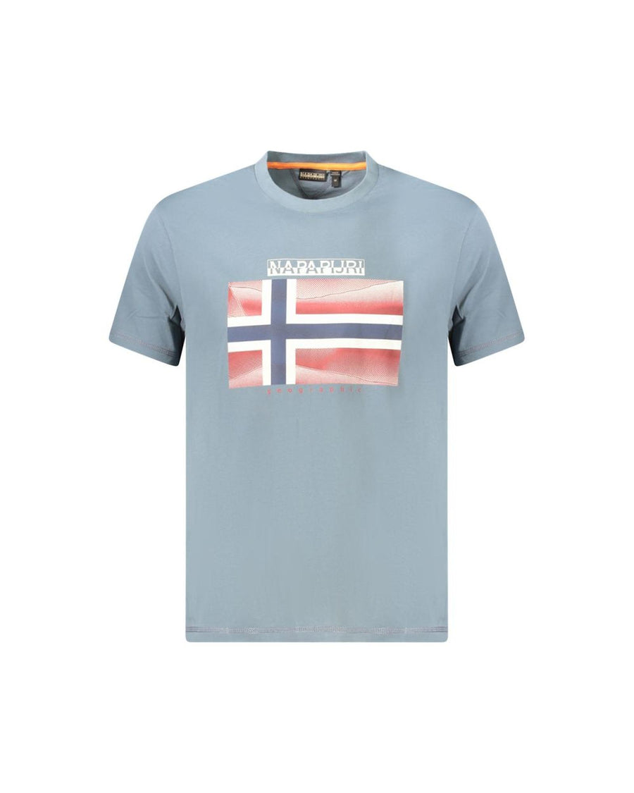 Napapijri Men's Gray Cotton  T-Shirt - L