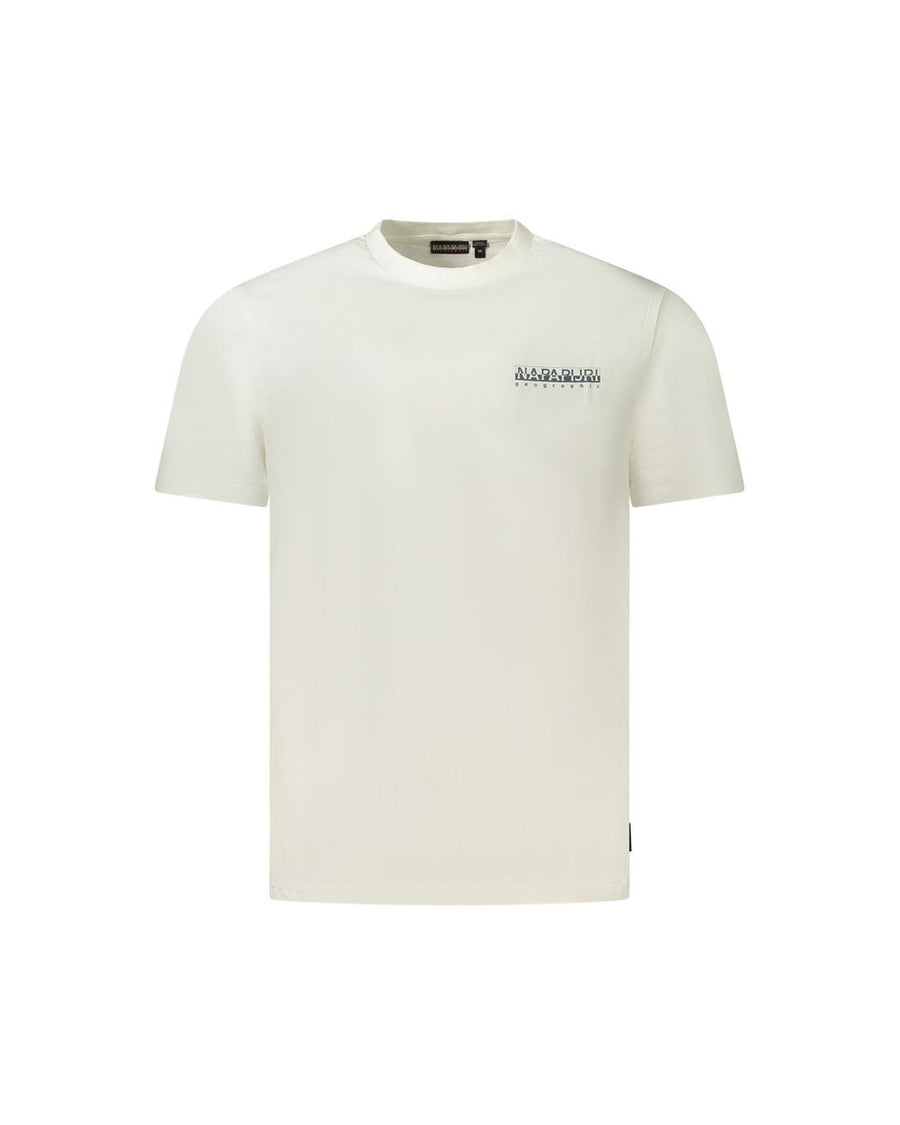 Napapijri Men's White Cotton  T-Shirt - M