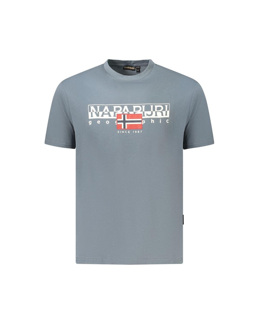 Napapijri Men's Gray Cotton  T-Shirt - M