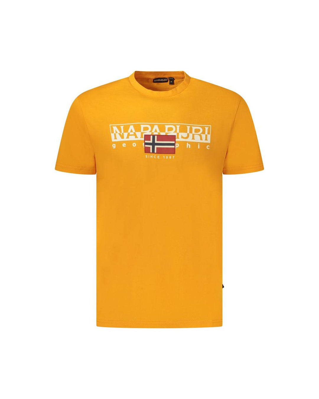Napapijri Men's Orange Organic Cotton  T-Shirt - M