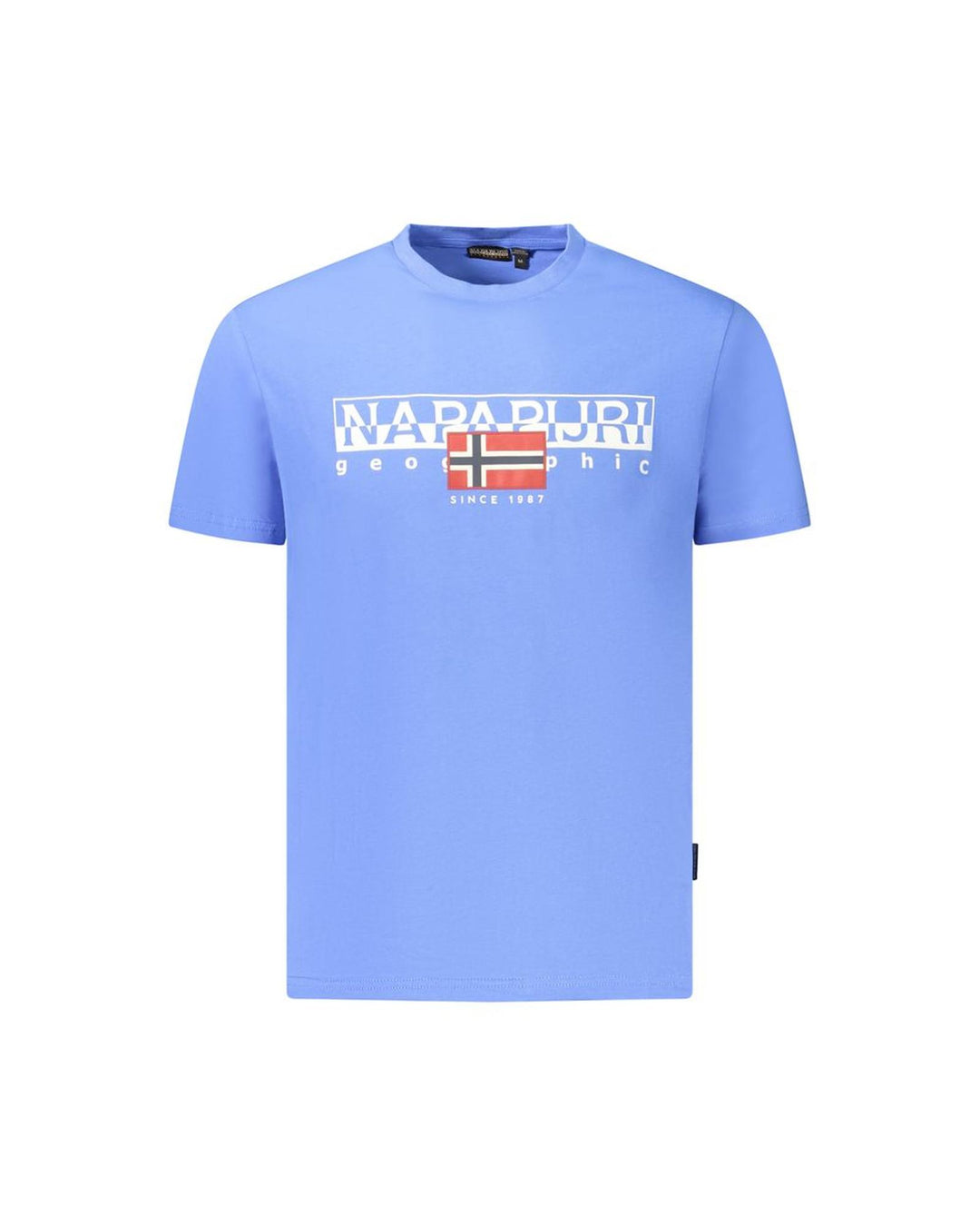 Napapijri Men's Blue Cotton  T-Shirt - L