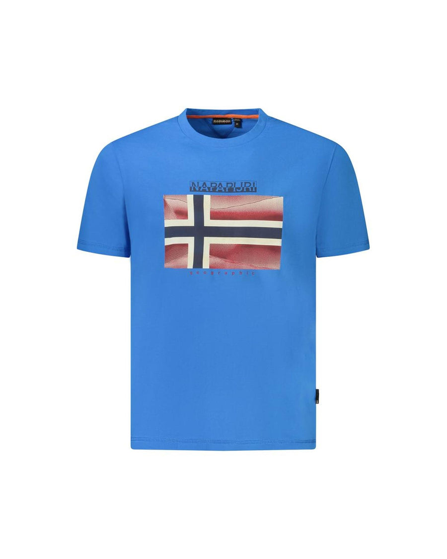 Napapijri Men's Blue Cotton  T-Shirt - M
