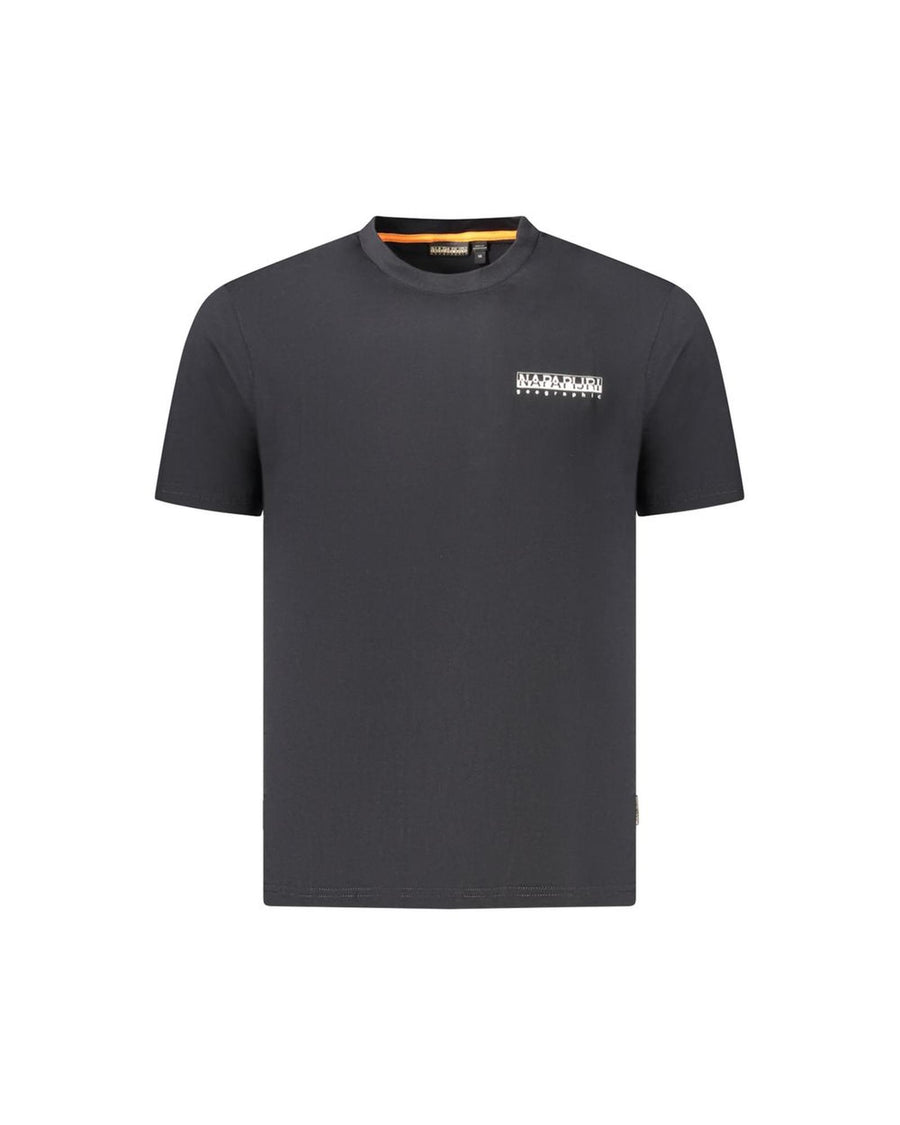 Napapijri Men's Black Cotton  T-Shirt - L
