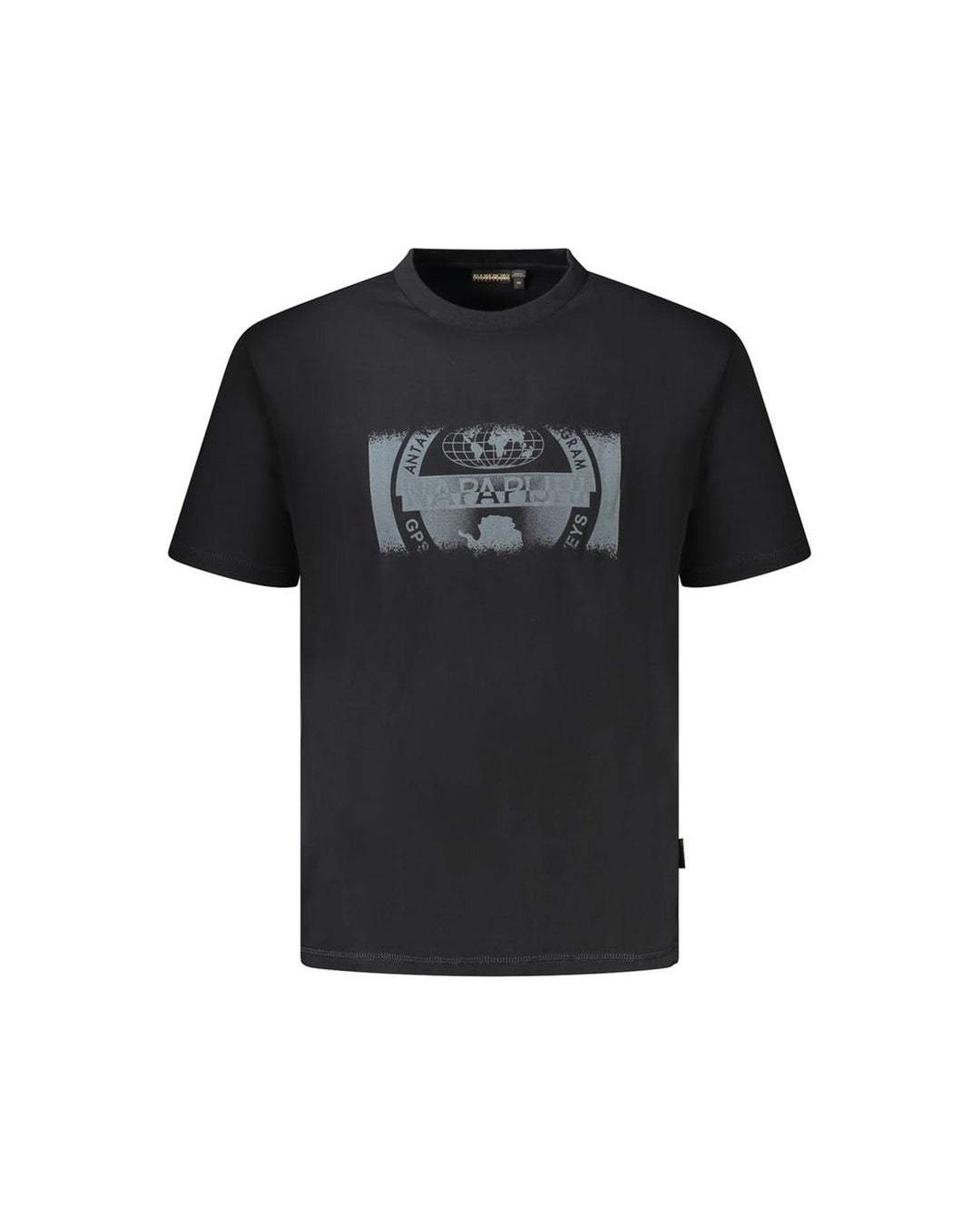 Napapijri Men's Black Cotton  T-Shirt - M