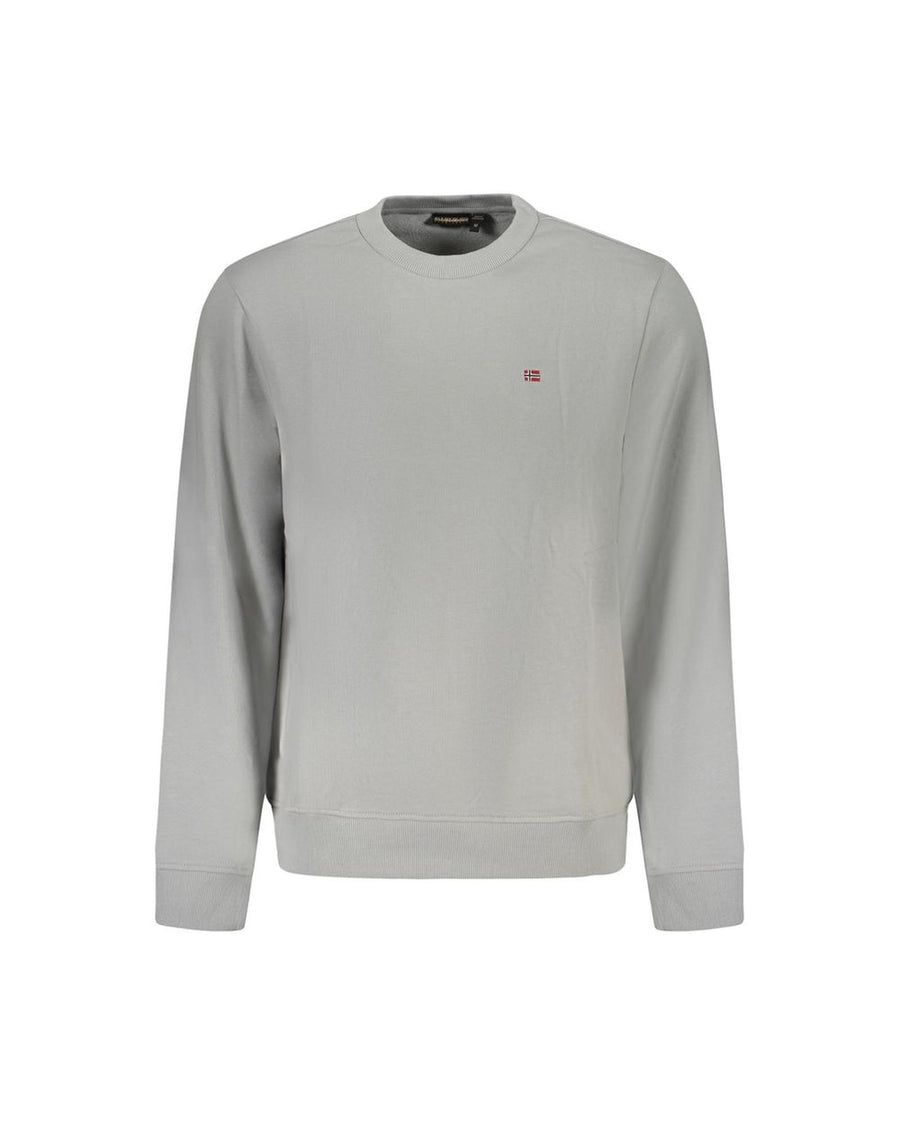 Napapijri Men's Gray Cotton Sweater - L