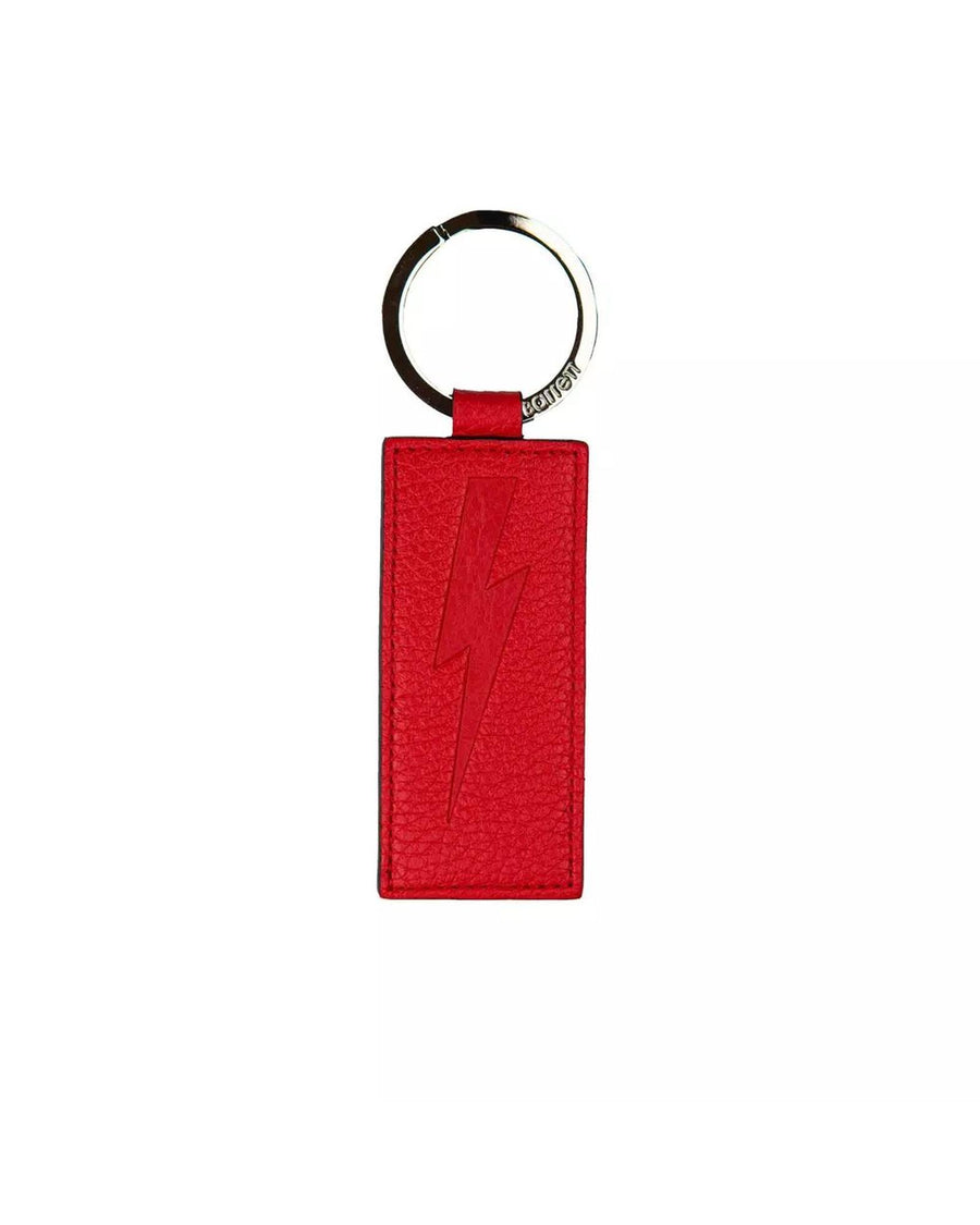Neil Barrett Men's Chic Red Leather Keychain for  - One Size