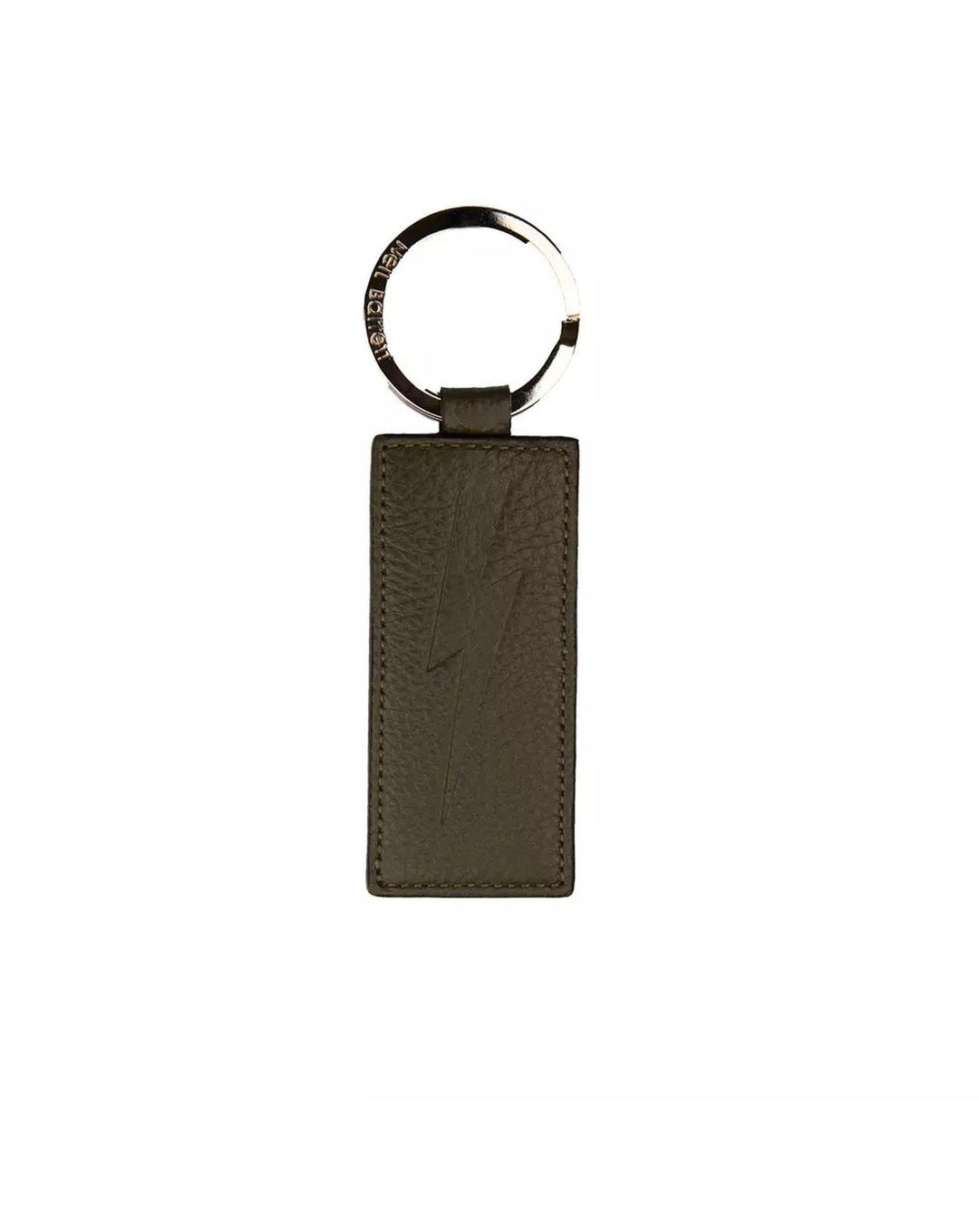 Neil Barrett Men's Emerald Elegance Leather Keychain - One Size