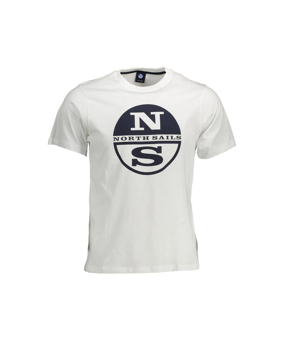 North Sails Men's Elegant White Printed Round Neck Tee - XL