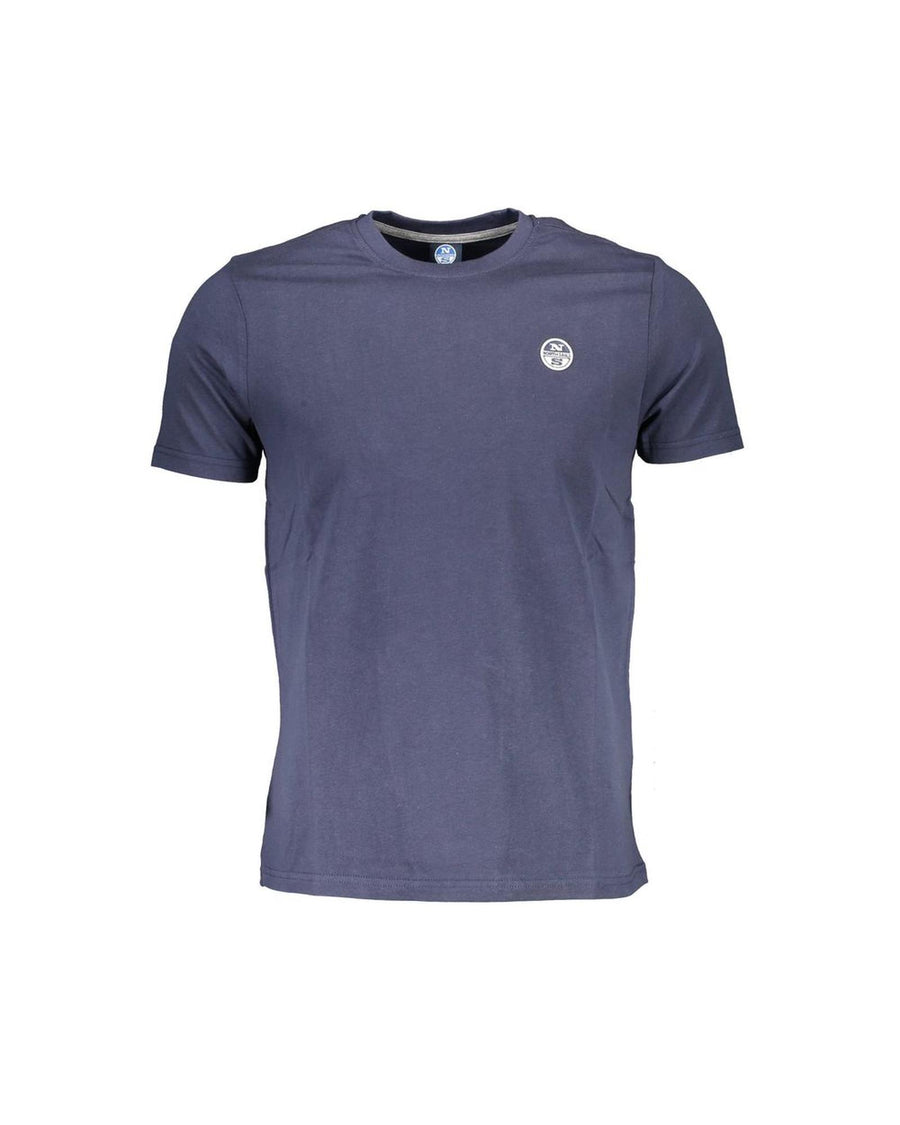 North Sails Men's Blue Cotton Casual Round Neck Tee - XL