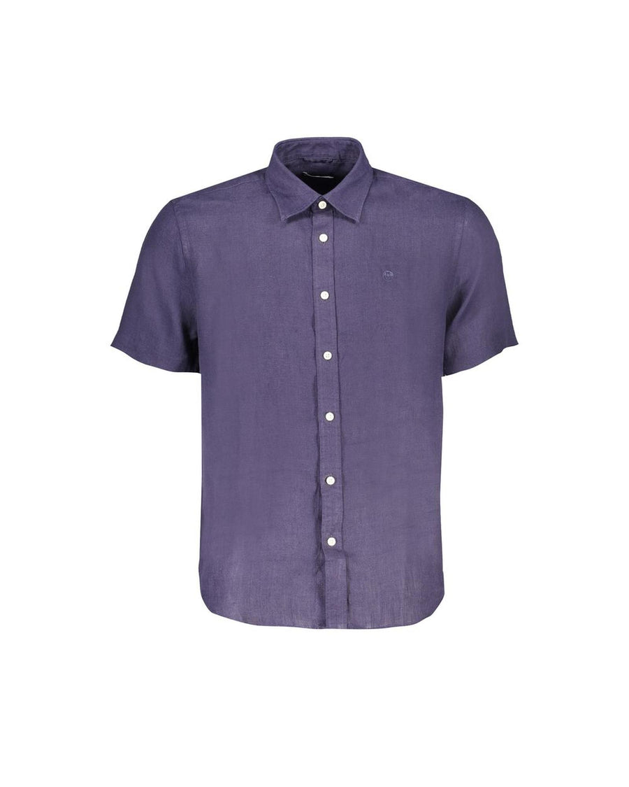 North Sails Men's Blue Linen Shirt - M