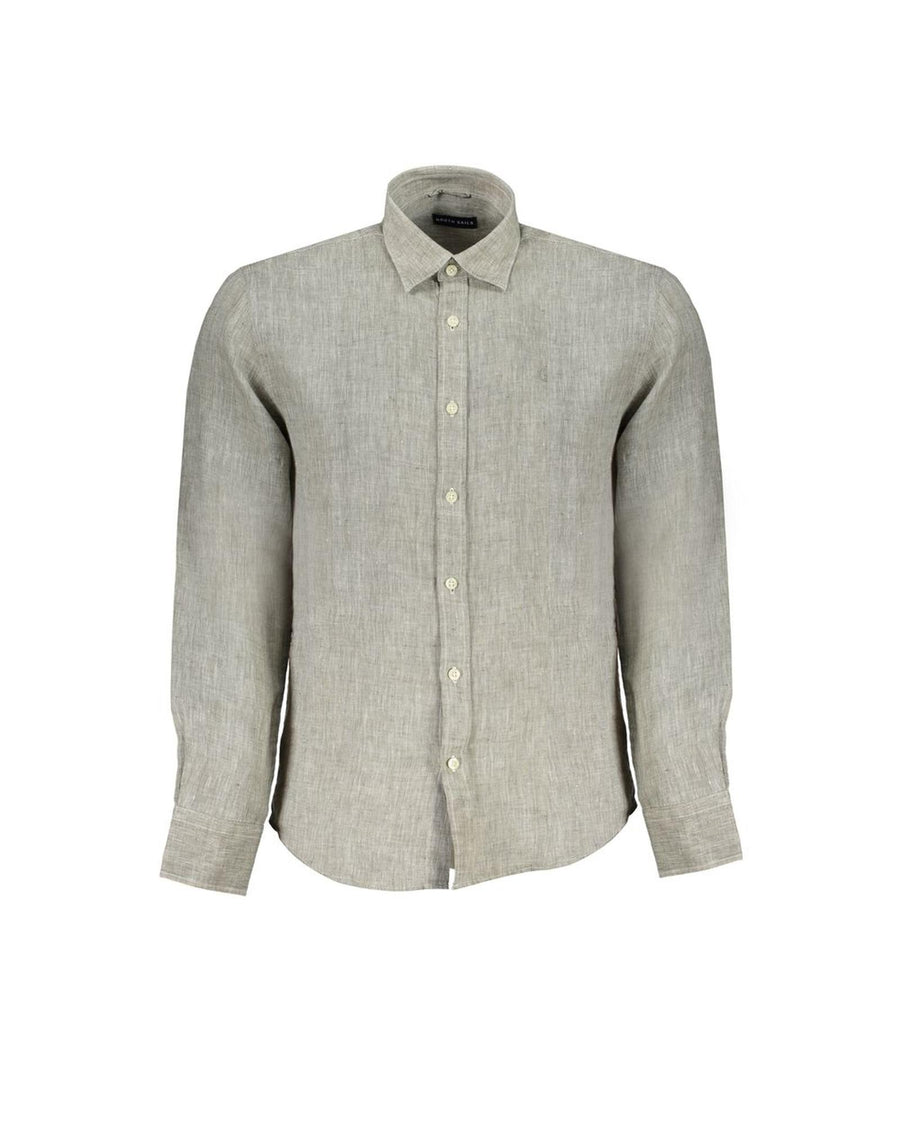 North Sails Men's Gray Linen Shirt - S