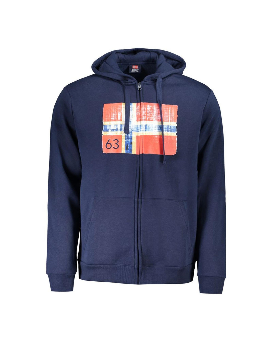 Norway 1963 Men's Blue Cotton  Hooded Sweater - XL