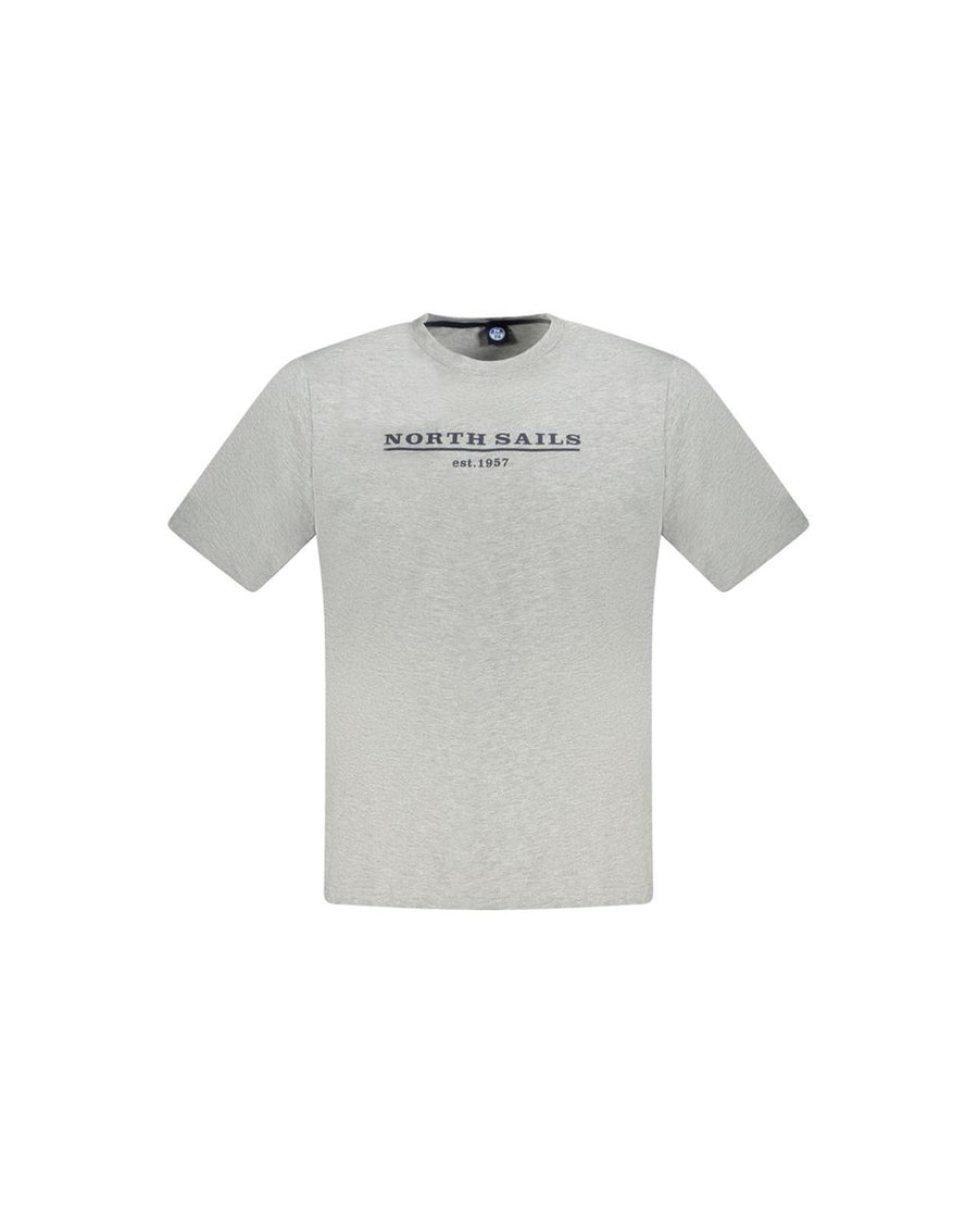 North Sails Men's Gray Cotton  T-Shirt - 3XL
